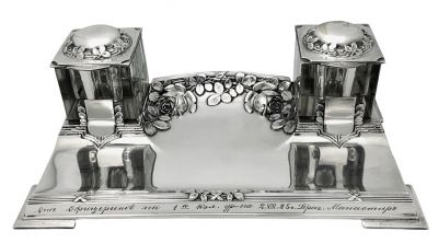 Antique German Double Inkwell