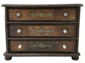 Antique Oak Jewellery Box