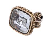 Antique Quartz Fob 15kt Pendant 