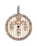 Antique Seed Pearl 9kt Pendant