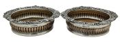 Antique Sheffield Silver Plate Wine Bottle Coasters