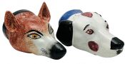 Antique Staffordshire Fox & Hound Stirrup Cups
