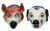 Antique Staffordshire Fox & Hound Stirrup Cups