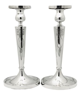 Antique Sterling Silver Candlesticks 