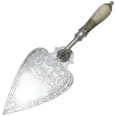 Antique Sterling Silver Ceremonial Trowel, Birmingham 1913