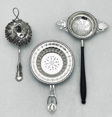 Antique Sterling Silver Tea Strainers