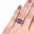 Art Deco Cabochon Star Sapphire and Diamond 14kt Gold Ring