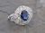 Art Deco 2.67ct Sapphire and Diamond Cluster Platinum Ring