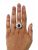 Art Deco 2.67ct Sapphire and Diamond Cluster Platinum Ring