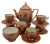 Art Deco Carlton Ware Orange Lustre Butterfly & Spider Coffee Set