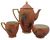 Art Deco Carlton Ware Orange Lustre Butterfly & Spider Coffee Set