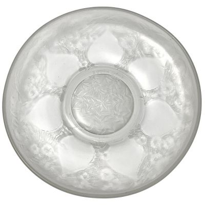 Art Deco R. Lalique Vases Plate Model 3242 circa 1924-45