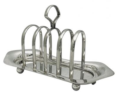 Art Deco Silver Plate Toast Rack