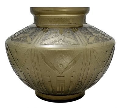 Art Deco Verrex / Schneider Art Glass Vase circa 1930