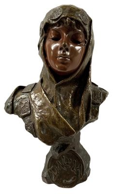 Art Nouveau Bronze Bust Of Dalila By Emmanuel Villanis 