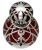 Art Nouveau Gorham Silver Overlay Cranberry Glass Scent Bottle