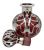 Art Nouveau Gorham Silver Overlay Cranberry Glass Scent Bottle
