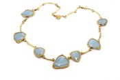 Audrius Krulis Aquamarine and Diamond 18kt Necklace