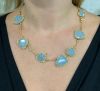 Audrius Krulis Aquamarine and Diamond 18kt Necklace
