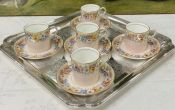 Aynsley Bone China Coffee Cans & Saucers Pattern B5130