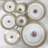 Aynsley Hawthorn Maroon Dinner Service 