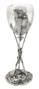 Belgian Figural Silver Rowing Trophy Presented in 1888