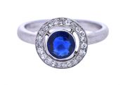 Birks Vintage .47ct Sapphire and Diamond 18kt Ring