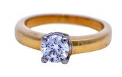 Birks Vintage .58ct Diamond 18kt Ring