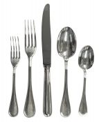 Christofle Albi Pattern Silver Plate Flatware Set For 8