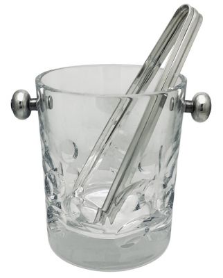 Christofle Crystal Cluny Pattern Ice Bucket