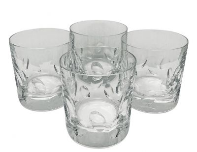 Christofle Crystal Cluny Pattern Old Fashioned Glasses