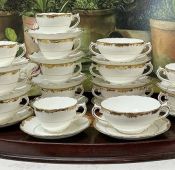 Coalport Admiral White & Gold Dinnerware