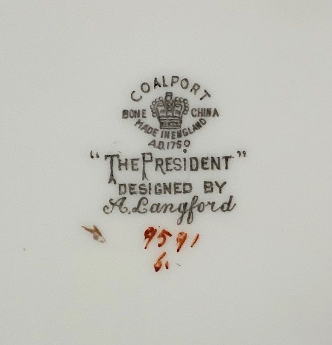 Coalport The President Pattern Dinner Plates | Cynthia Findlay