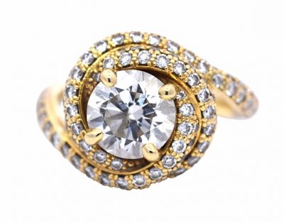 Modern 1.27ct Diamond 18kt Ring