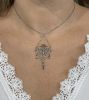 Edwardian Aquamarine Diamond and Pearl Platinum and 14kt Necklace