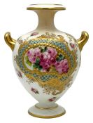 Edwardian Era Royal Doulton Hand Painted Cabinet Vase