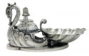 Elkington Silver Plate Figural Swan Cigar Lighter