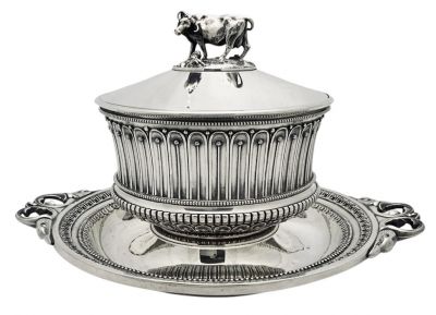 Elkington, Mason & Co. Silver Plate Butter Dish circa 1842-61