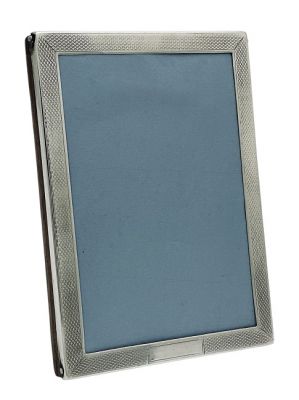 English Art Deco Sterling Silver Picture Frame, Birmingham 1938