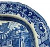 English Blue & White Transferware Chinoiserie Platter, circa 1840