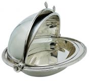 English Domed Top Breakfast Dish, Atkin Brothers, circa 1900