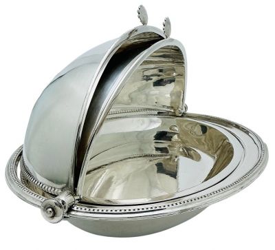 English Domed Top Breakfast Dish, Atkin Brothers, circa 1900
