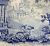 English Pastoral Scenery Blue & White Transfer Ware Platter