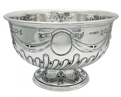 English Sterling Silver Pedestal Bowl / Trophy, Sheffield 1903