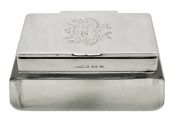 English Sterling Silver Stamp Box Dated 1902