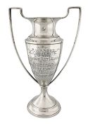Fashion Art League of America Sterling Silver Trophy, Presented in 1917 by S.H. Camp & Co
