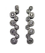 Modern .50ct Diamond Drop 18kt Earrings