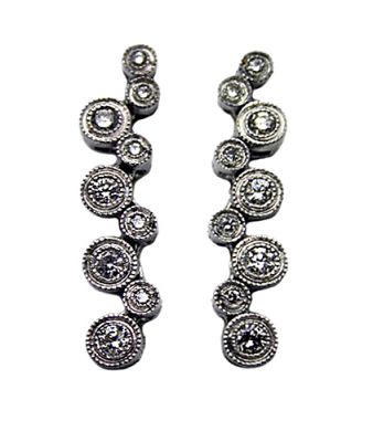 Modern .50ct Diamond Drop 18kt Earrings