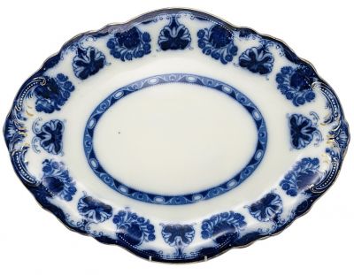 Flow Blue WH Grindley Baltic Pattern Platter