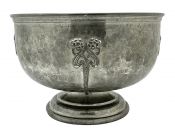 Galatoff Hand Wrought Pewter Pedestal Bowl